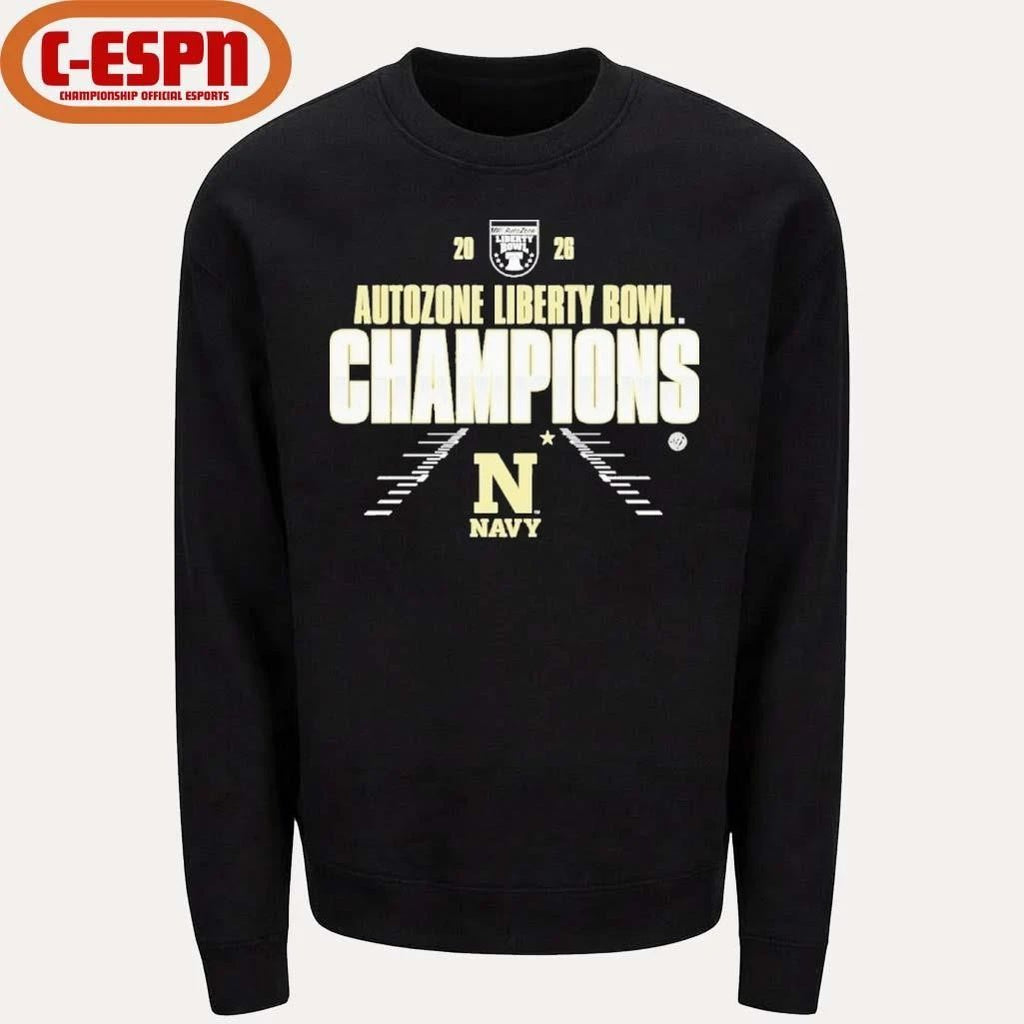 Navy Midshipmen Autozone Liberty Bowl Champions Shirt