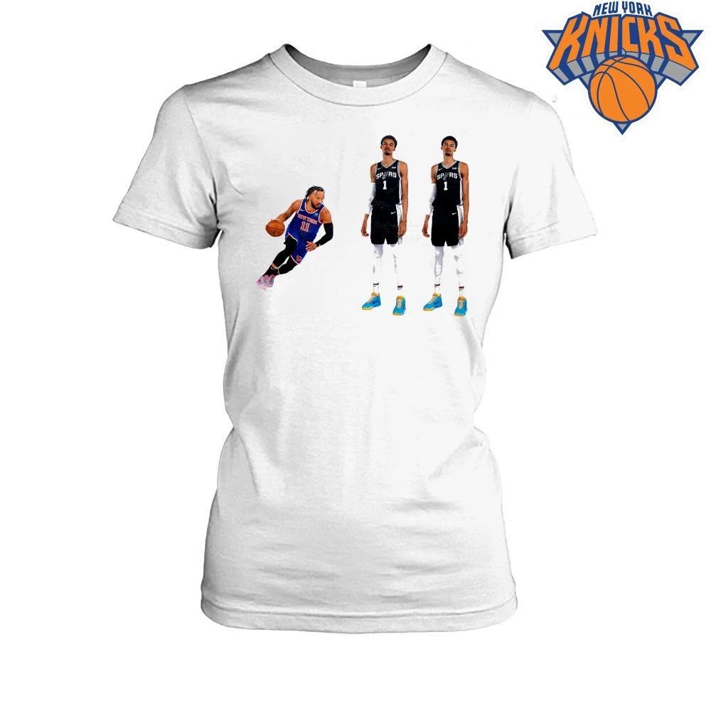 Jalen Brunson New York Knicks vs Victor Wembanyama San Antonio Spurs Basketball Graphic NBA Finals 2026 Shirt