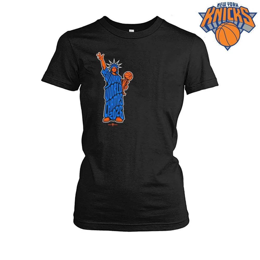 New York Knicks Champions NBA 2026 Statue of Liberty World Champs Trophy Shirt