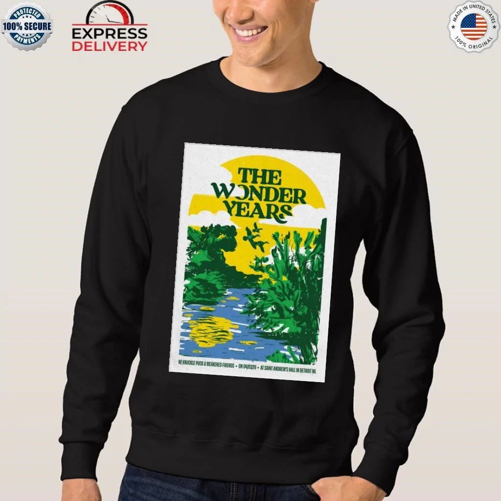 The Wonder Years Detroit MI On Apr 3 2026 Tour Shirt