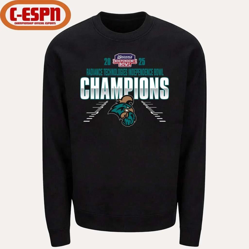 Coastal Carolina Chanticleers Radiance Technologies Independence Bowl Champions T-Shirt