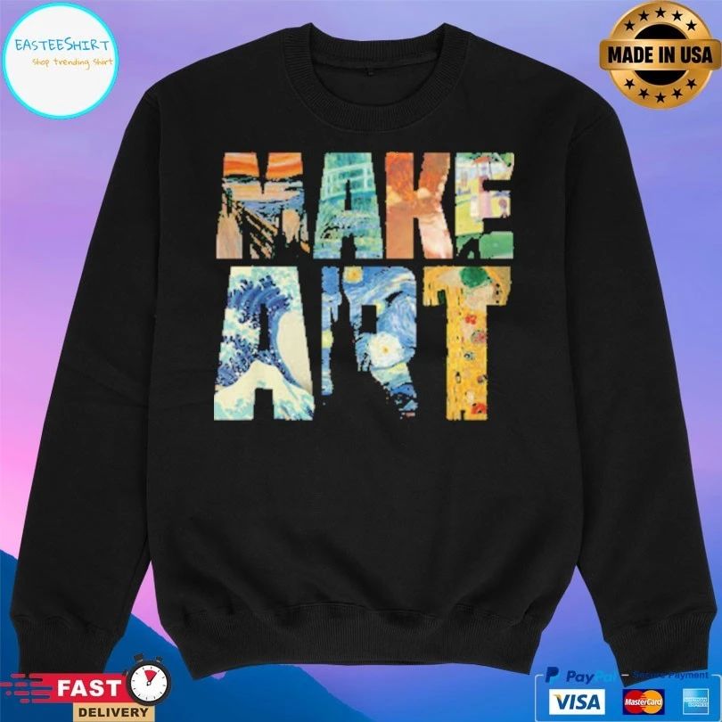 Make Art Famous Masterpieces Collage Graphic T-shirt