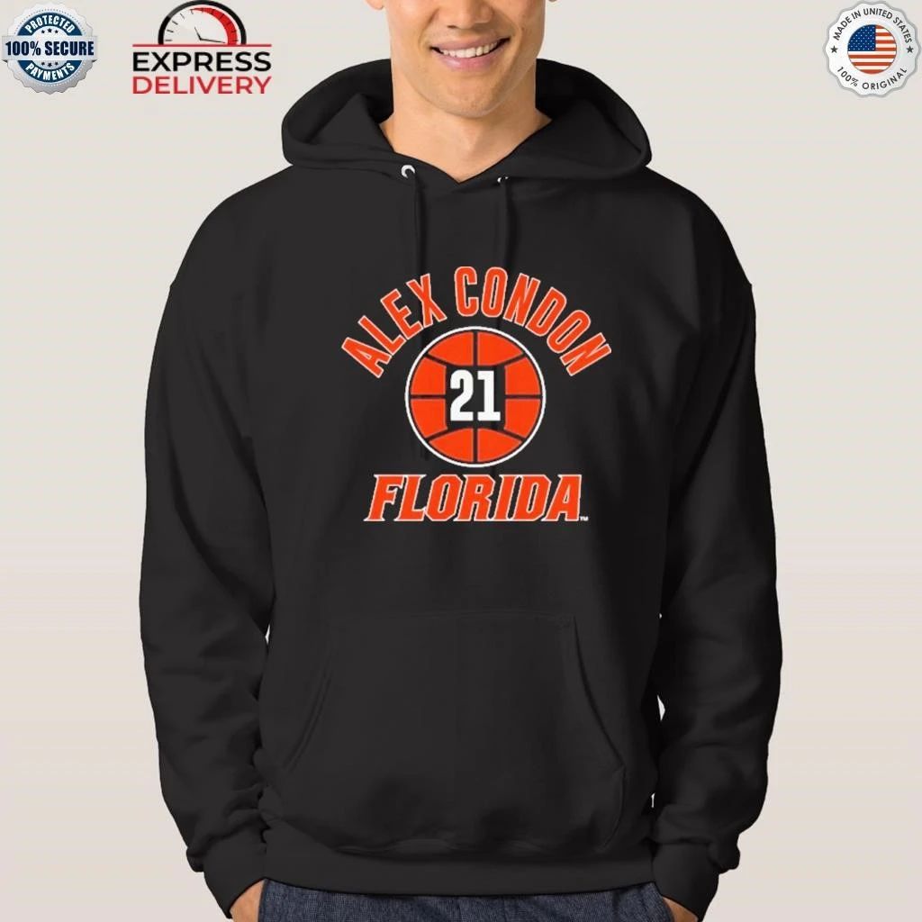 Florida Basketball Alex Condon Name Number Ball Shirt