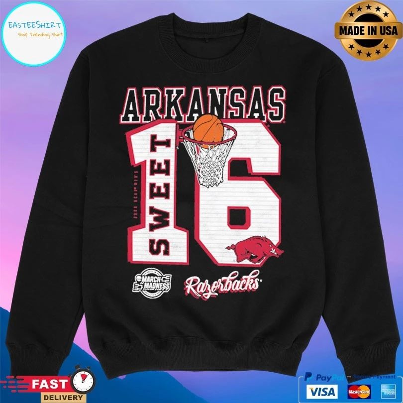 Arkansas Razorbacks 2026 Ncaa March Madness Sweet 16 T-shirt
