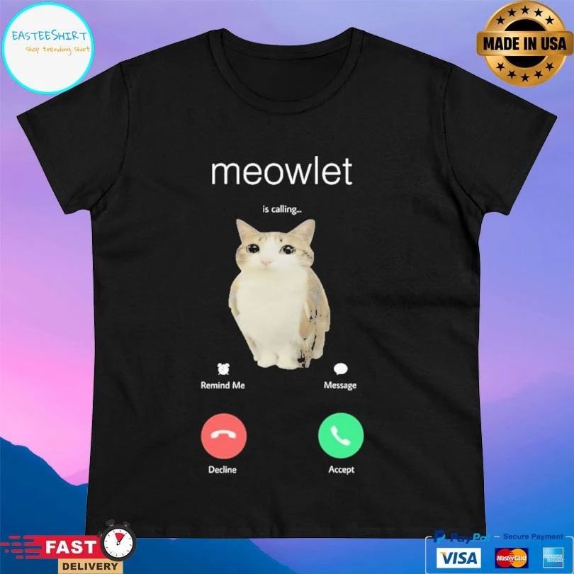 Meowlet Is Calling Remind Me Message Decline Accept T-shirts