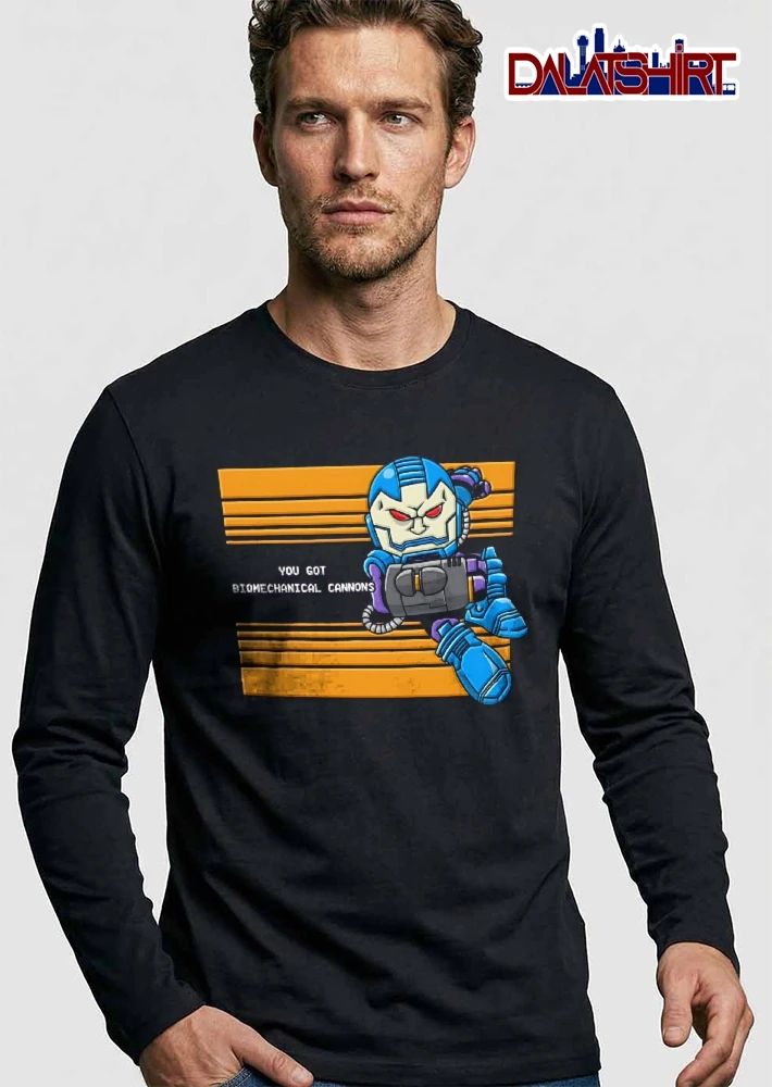 You Got Biomechanical Cannons Cartoon Apocalypse Character Mega Man Pose shirt