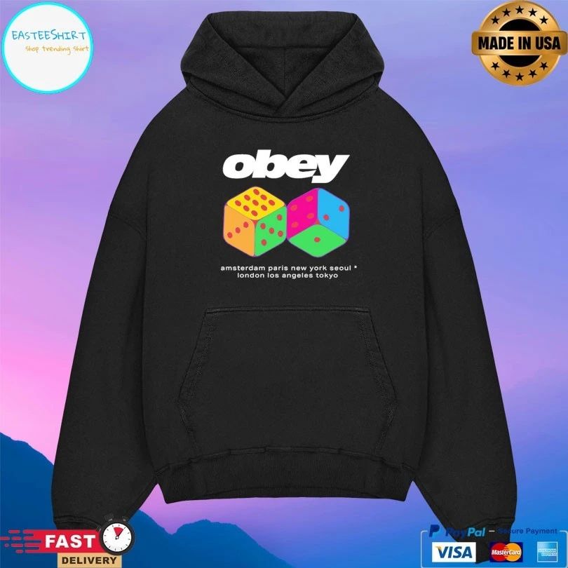 Dice Obey Amsterdam Paris New York Seoul London Los Angeles Tokyo T-shirt