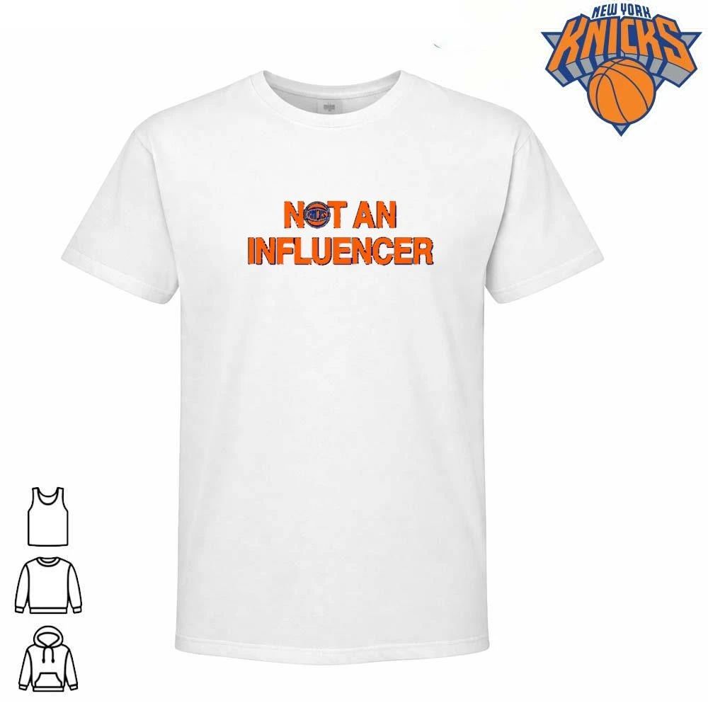 New York Knicks Champions NBA 2026 Not An Influencer Funny Typography Text Shirt