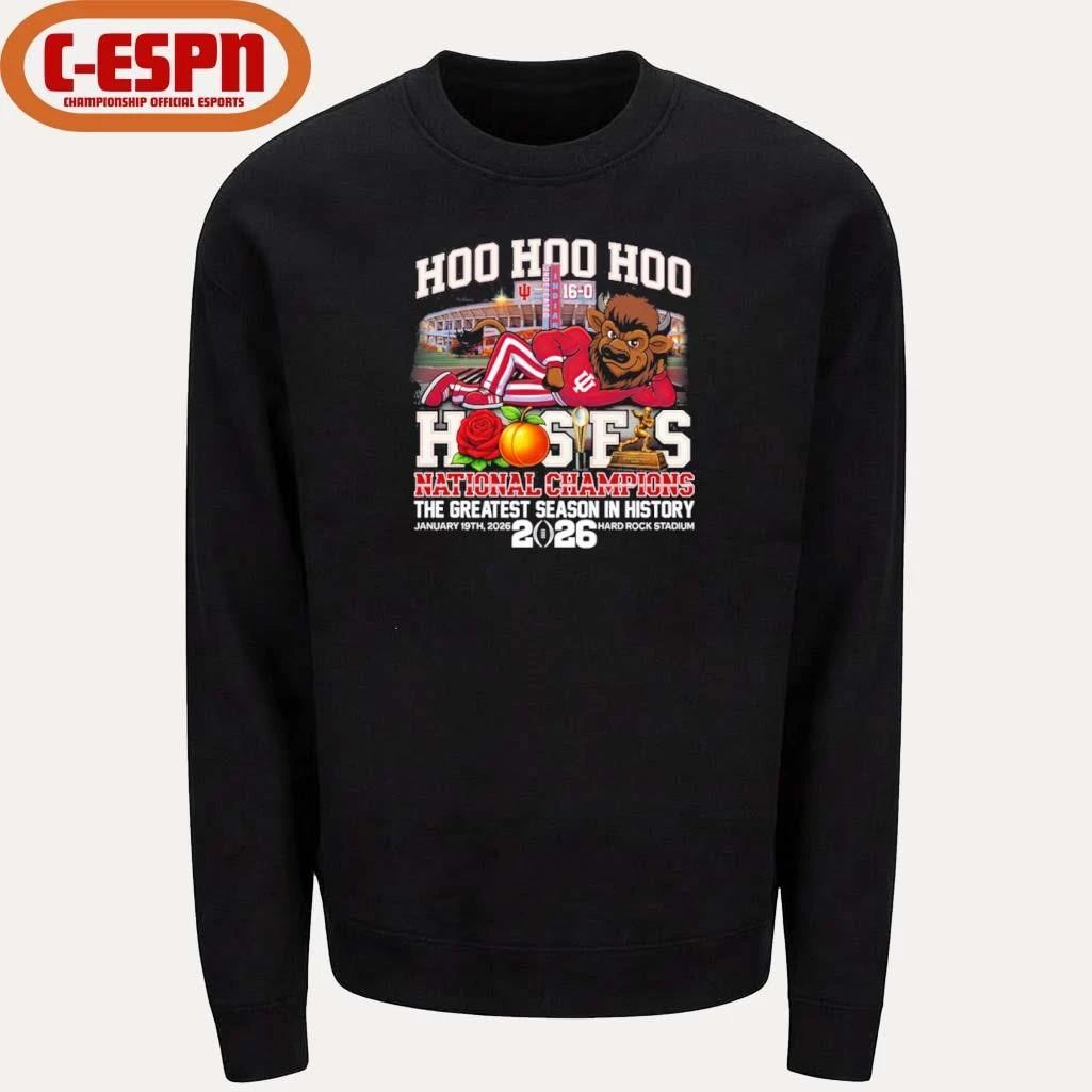 IU Football Hoo Hoo Hoo Hoosiers National Champions The Greatest Season In History Shirt