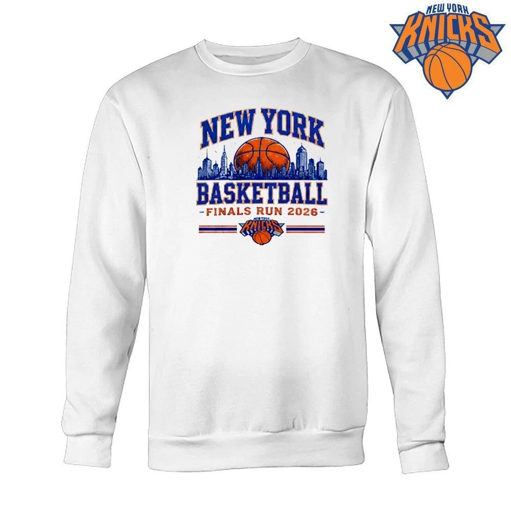 New York Knicks Basketball Finals Run 2026 Skyline Retro 90s Vintage NBA Finals 2026 Shirt