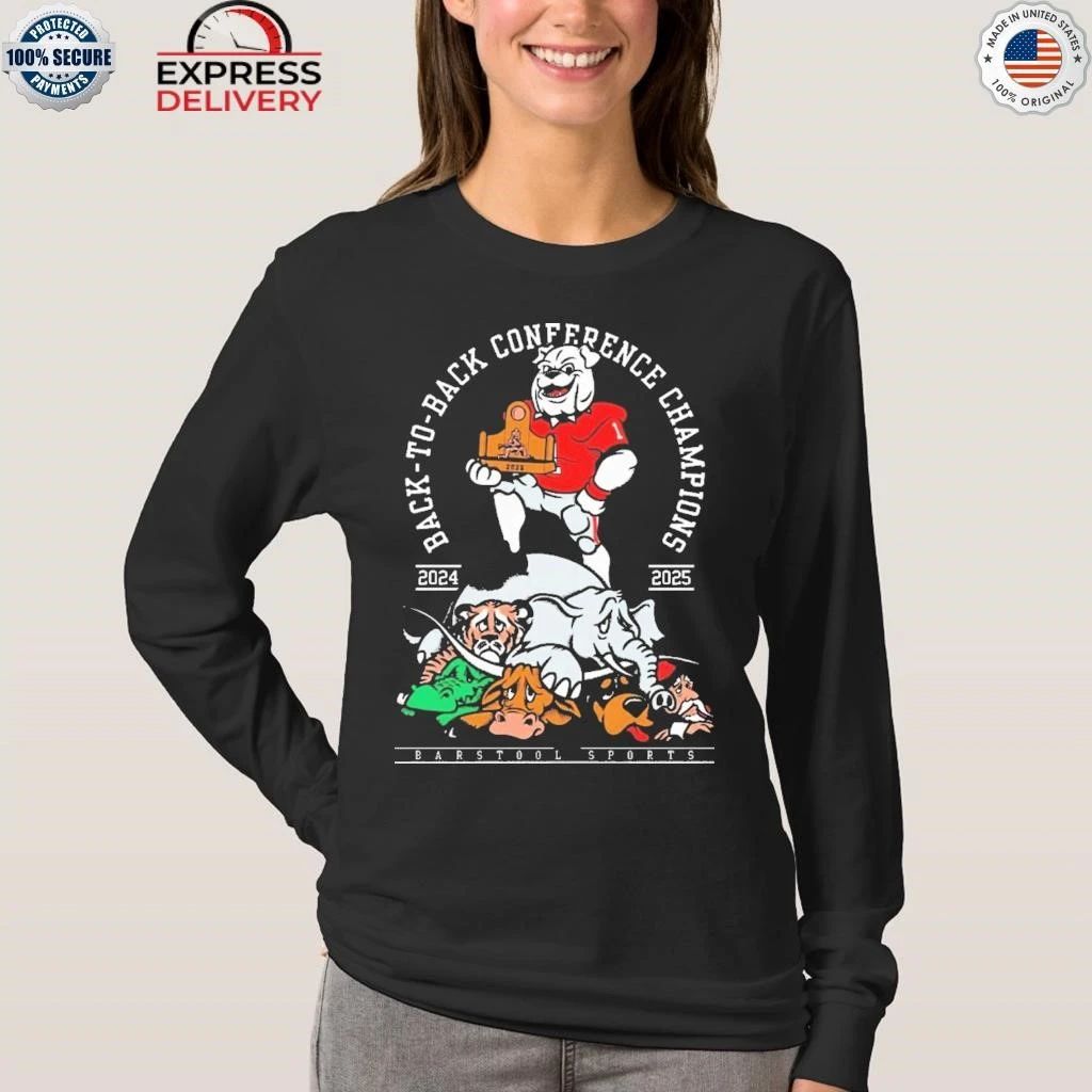 Georgia Bulldogs Back to Back Conference Champions 2025 Shirt