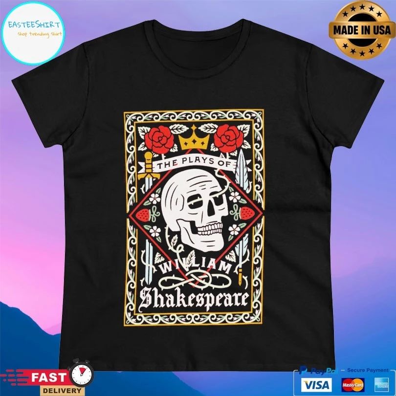 The Plays Of William Shakespeare Skull T-shirt