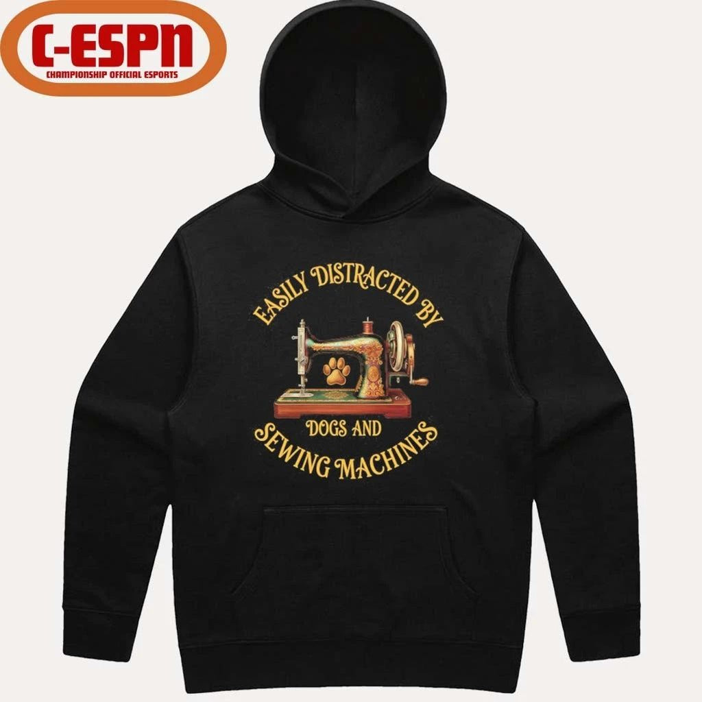 Easily Distracted By Dog And Sewing Machines Shirt
