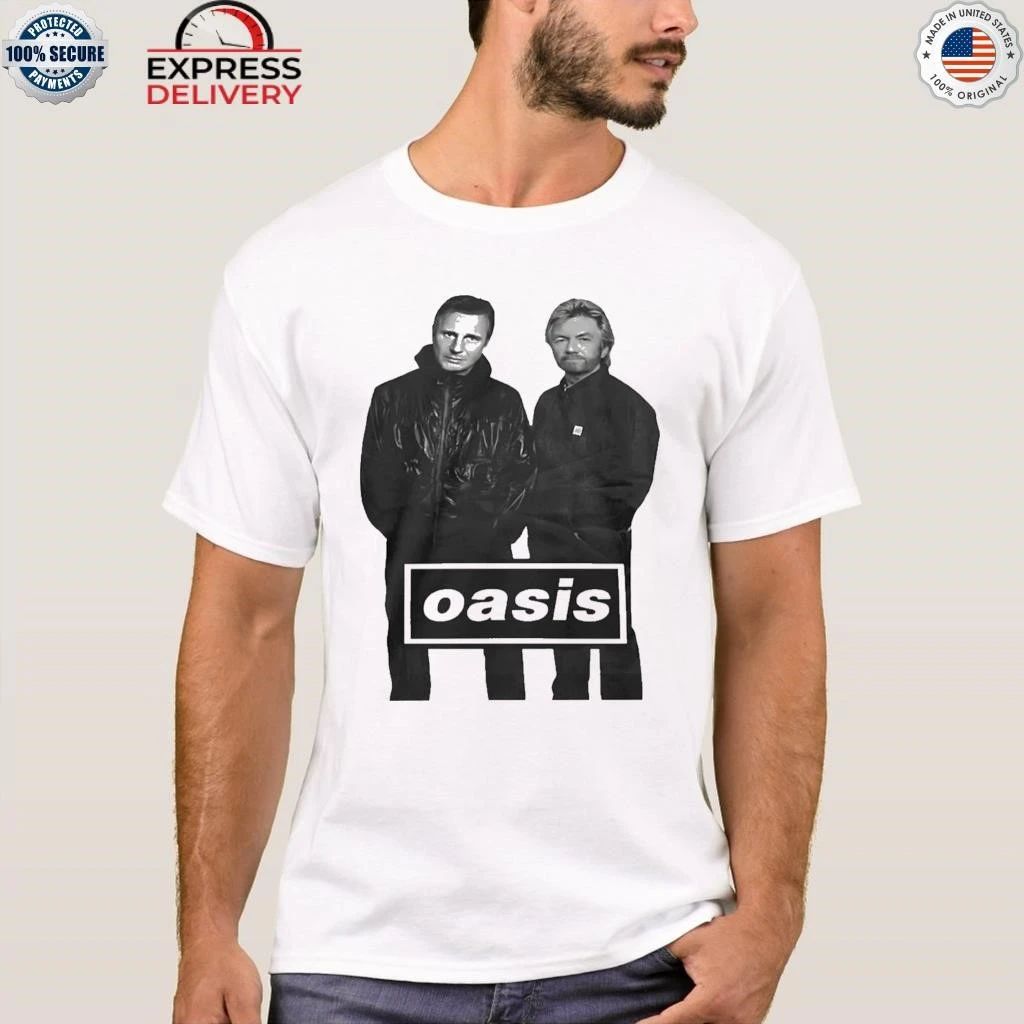 Liam Neeson And Noel Edmonds Oasis Shirt
