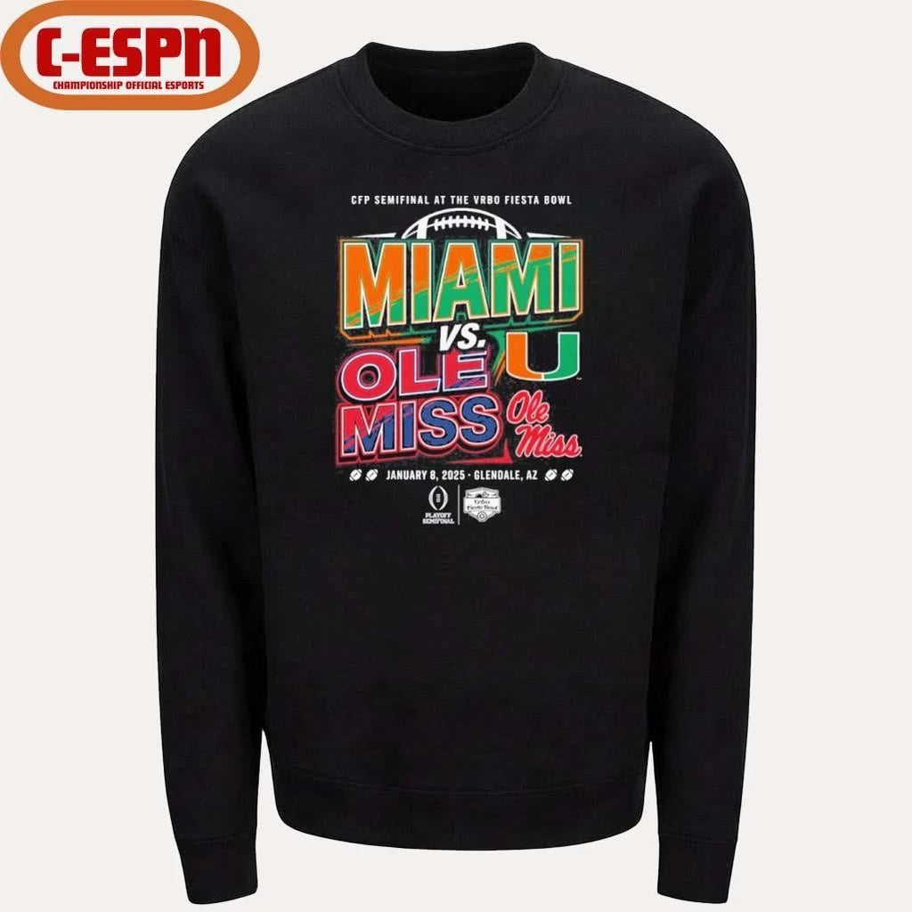 Miami vs Ole Miss Fiesta Bowl 2025 T-Shirt