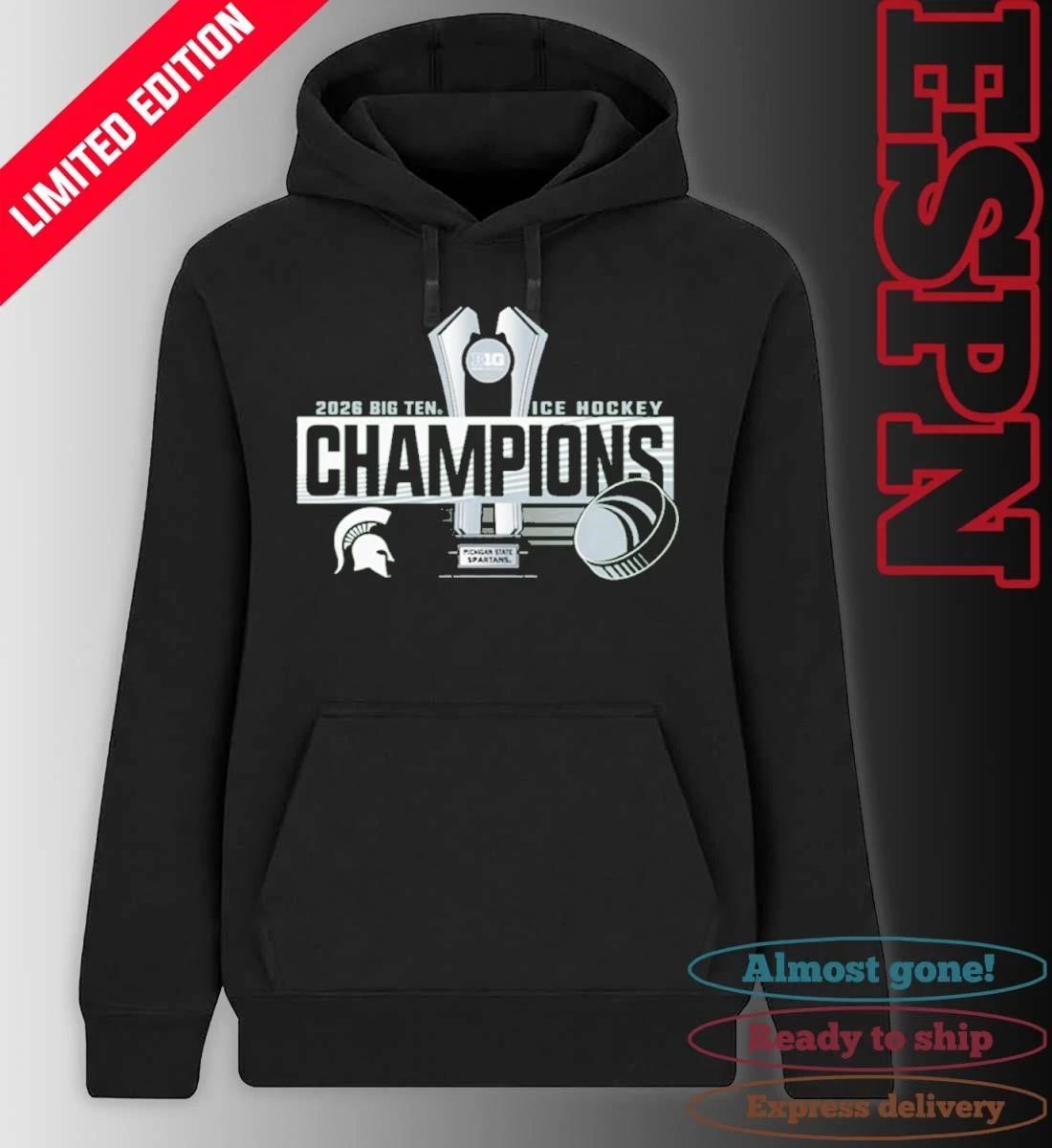 Michigan State Spartans 2026 Big Ten Men’s Ice Hockey Regular Season Champions Shirt