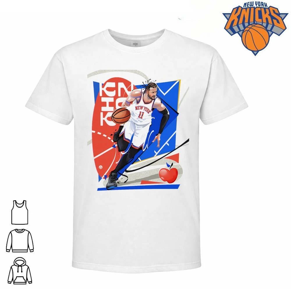 Jalen Brunson New York Knicks Basketball Art Graphic T Shirt NBA Finals 2026