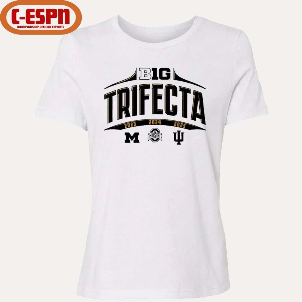 Ohio State, Michigan And Indiana Big Ten Trifecta Shirt