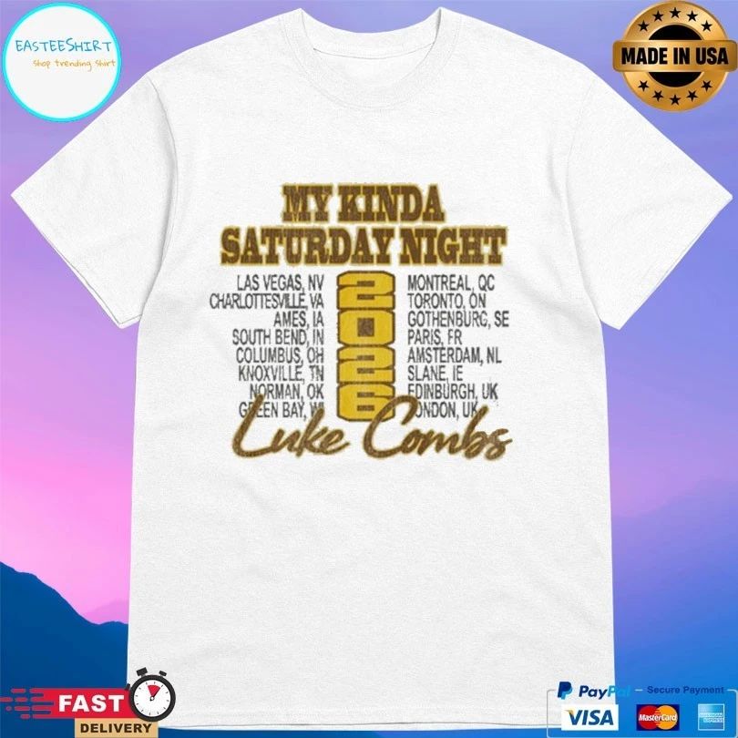 My Kinda Saturday Night Sideline Luke Combs Tour 2026 T-shirt