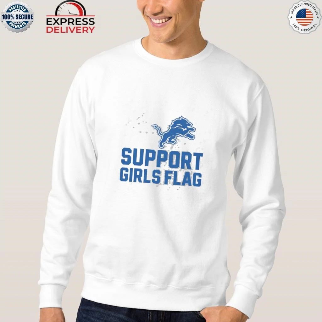 Support Girls Flag Detroit Lions Shirt