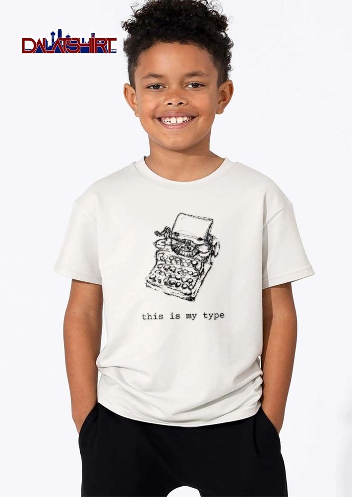 This Is My Type Vintage Mechanical Typewriter Pencil Line Sketch shirt