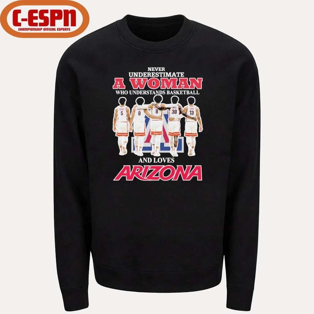 Never Underestimate A Woman Who Understands Basketball And Loves Arizona Men’s Basketball Shirt