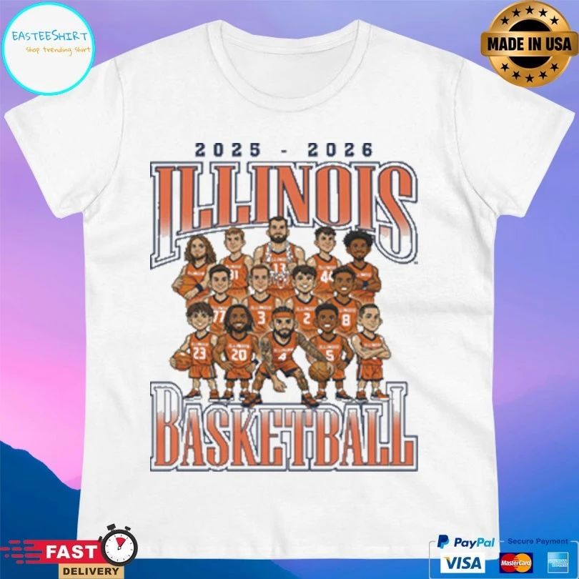 Illinois Fighting Illini Men’s Basketball Team 2025-2026 T-shirts