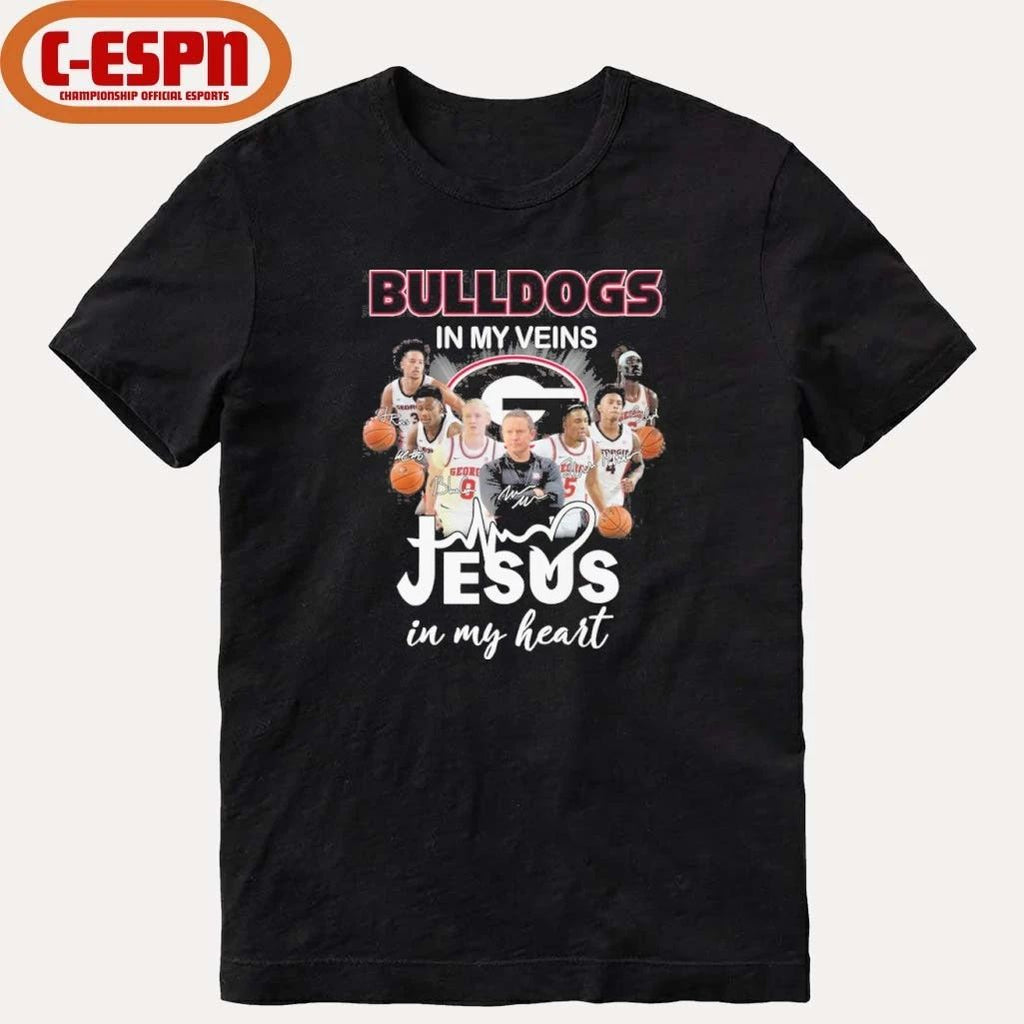 Georgia Men’s Basketball In My Veins Jesus In My Heart Shirt