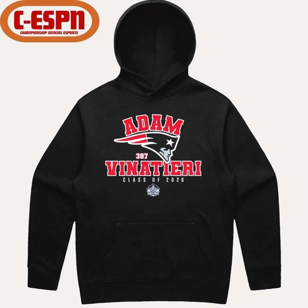 Adam Vinatieri NE Patriots Class of 2026 Hall Of Fame Enshrinee T-Shirt