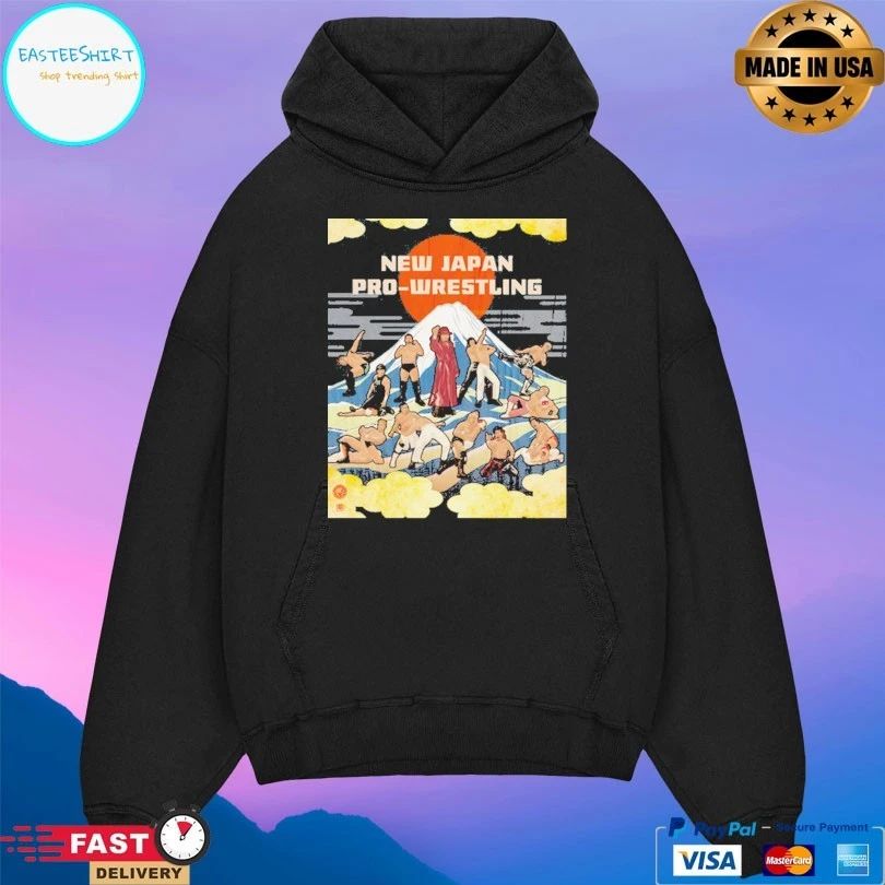 New Japan Pro-wrestling Painting Sun And Mt Fuji T-shirt