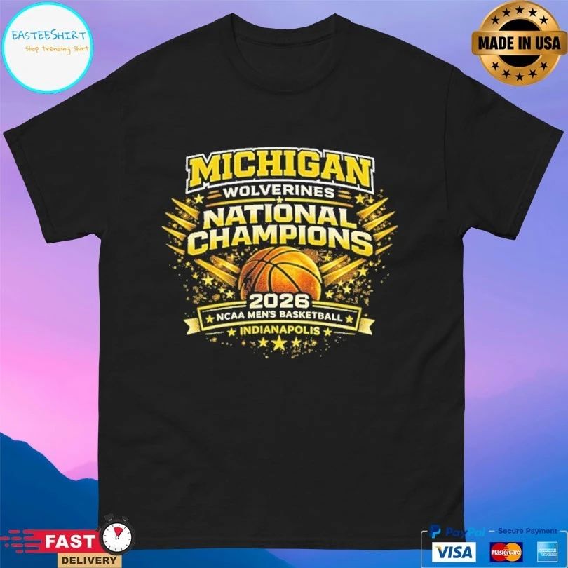 Michigan Wolverines National Champions Ncaa Men’s Basketball Indianapolis 2026 T-shirt