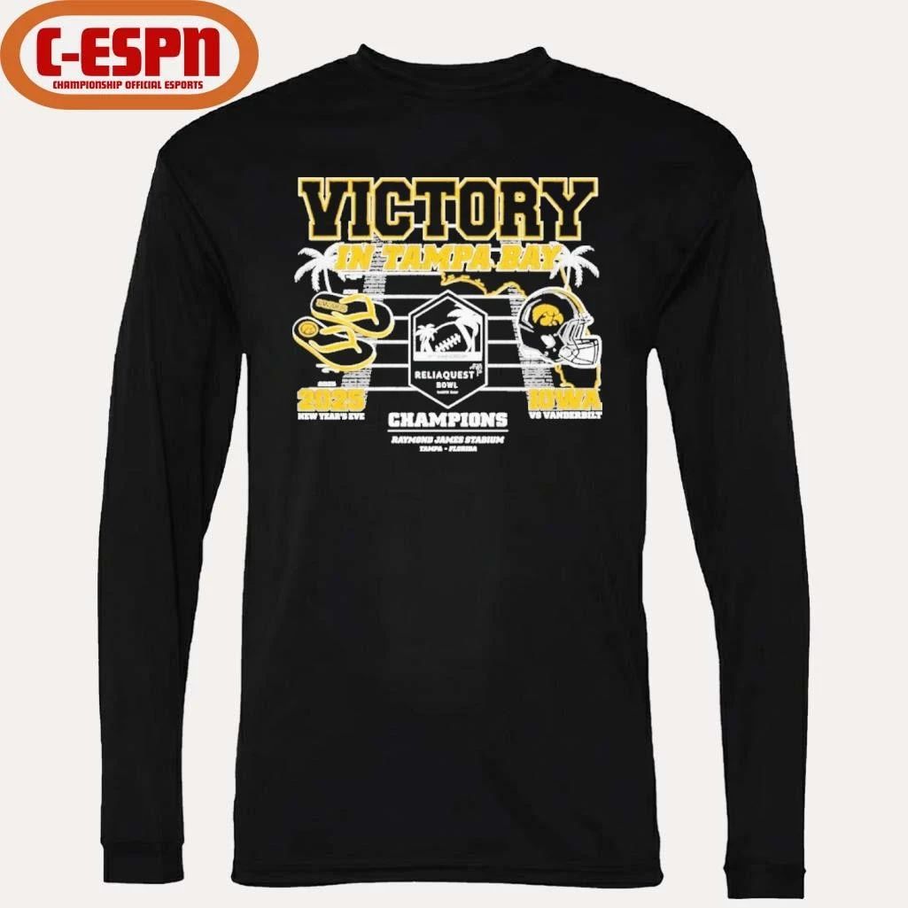 Iowa Hawkeyes Victory in Tampa Bay 2025 Reliaquest Bowl Champions shirt