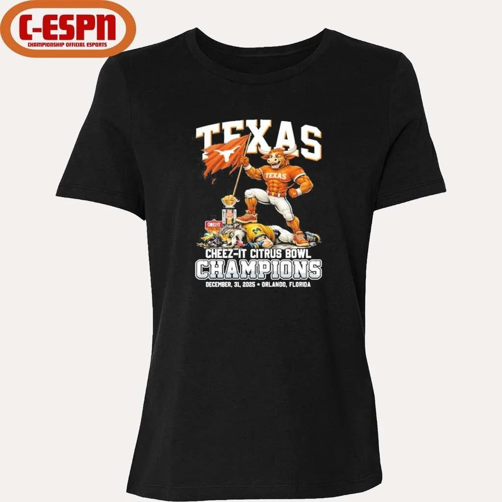 2025 Texas Citrus Bowl Champions Longhorns Beat Wolverines Mascot Shirt