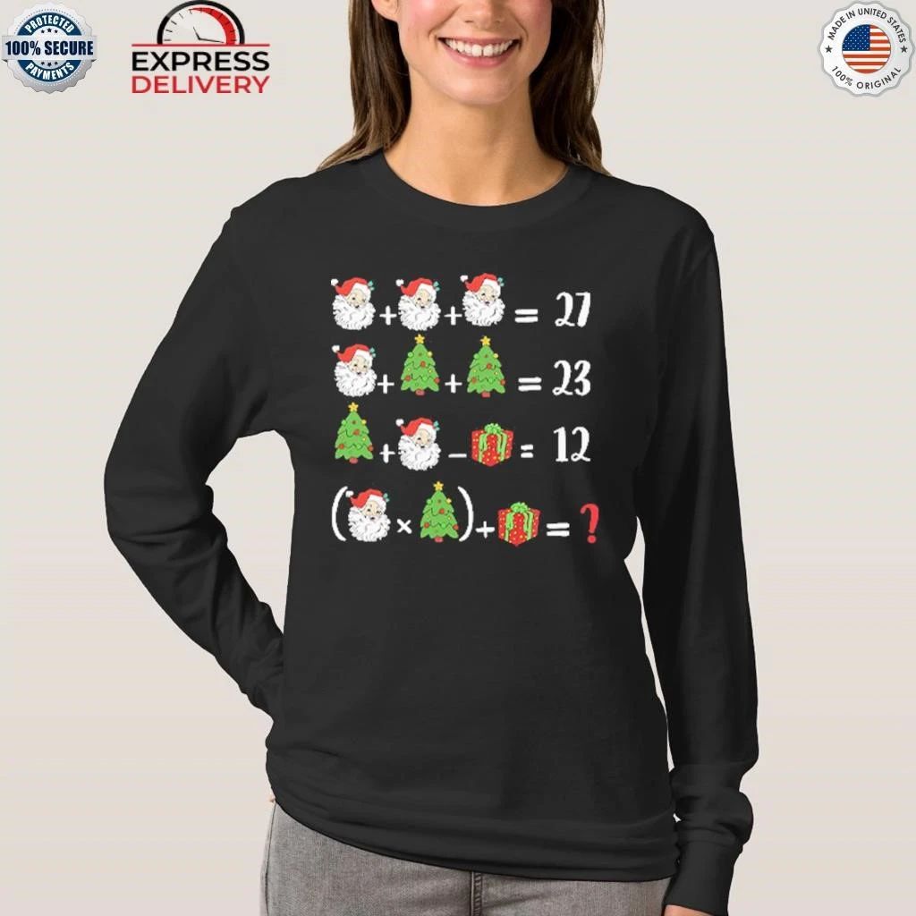 67 Six Seven Santa Tree Math Teacher Christmas Shirt