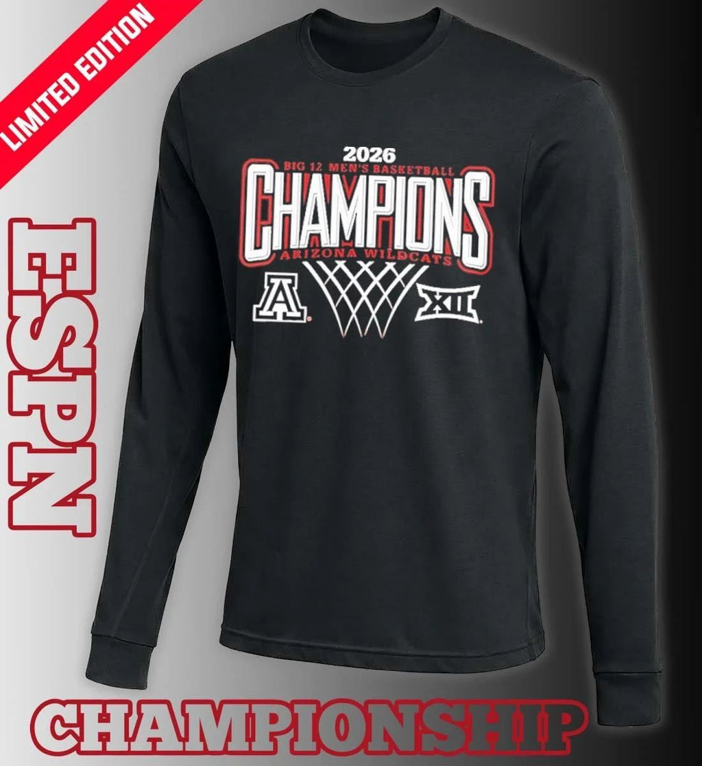 Arizona Wildcats Men’s Basketball 2026 Big 12 Regular Season Champions Shirt