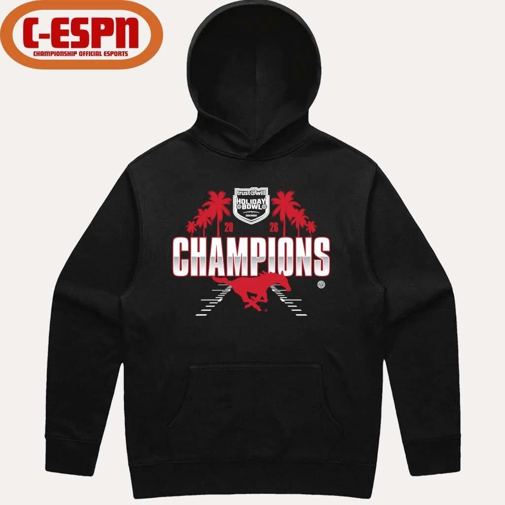 SMU Mustangs Holiday Bowl Champions T-Shirt