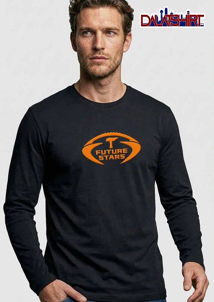 Tennessee Future Stars Football Outline State Map Letter T shirt