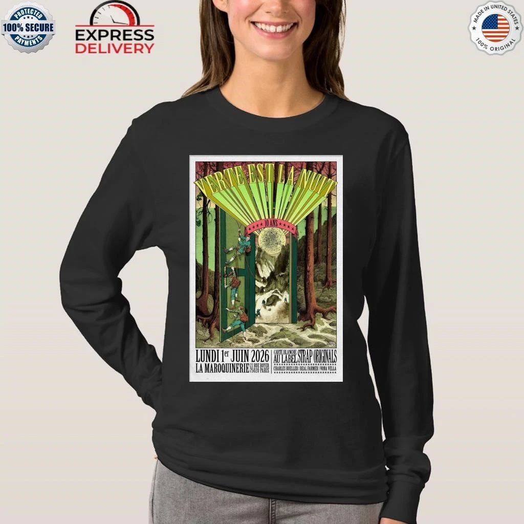 Verte Est La Nuit Paris France June 1 2026 Shirt