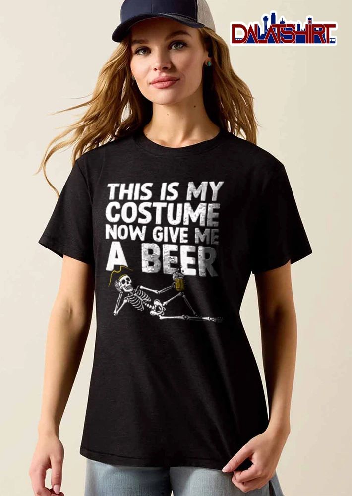This Is My Costume Now Give Me A Beer Distressed Skeleton Pirate Reclining Mug shirt