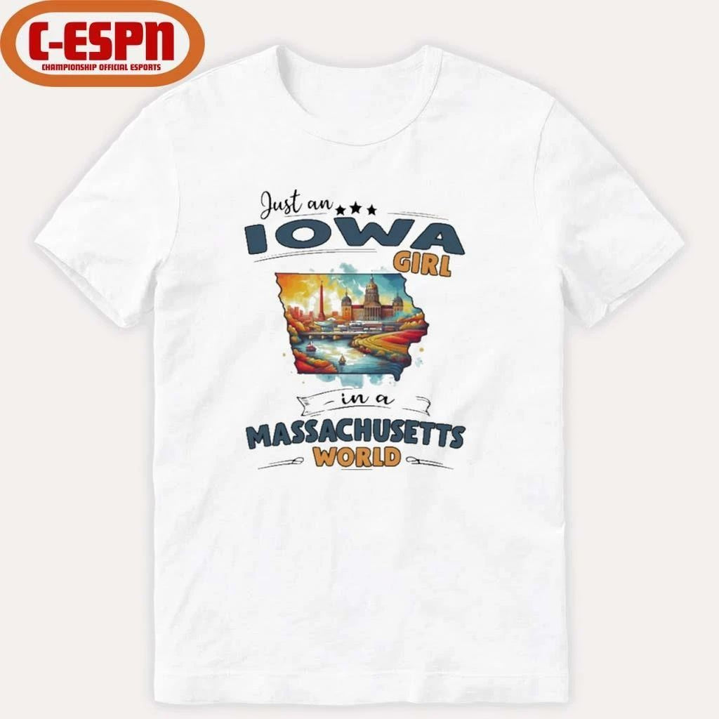 Just An Iowa Girl In A Massachusetts World Retro Shirt