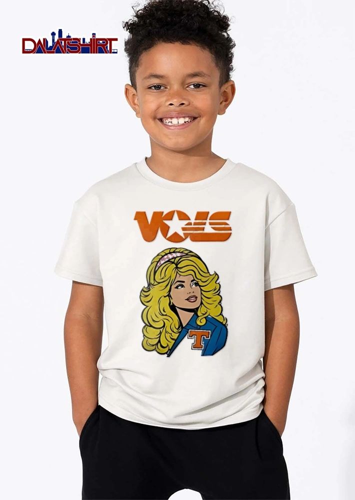 Tennessee Volunteers NCAA Vols Blonde Woman Cartoon Retro Line Art shirt