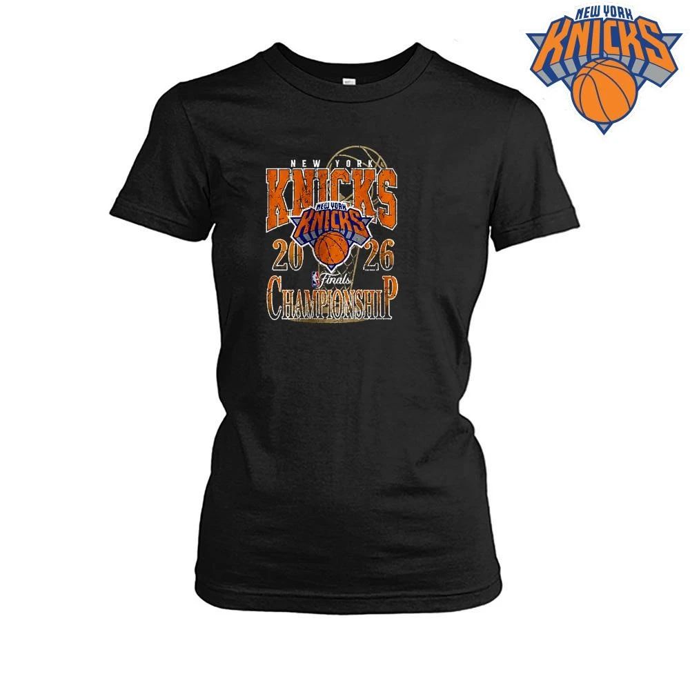 New York Knicks Champions NBA 2026 Finals Championship Vintage Distressed Logo Shirt