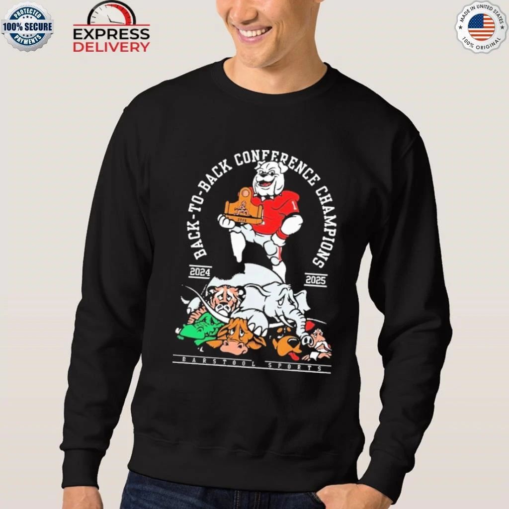 Georgia Bulldogs Back to Back Conference Champions 2025 Shirt
