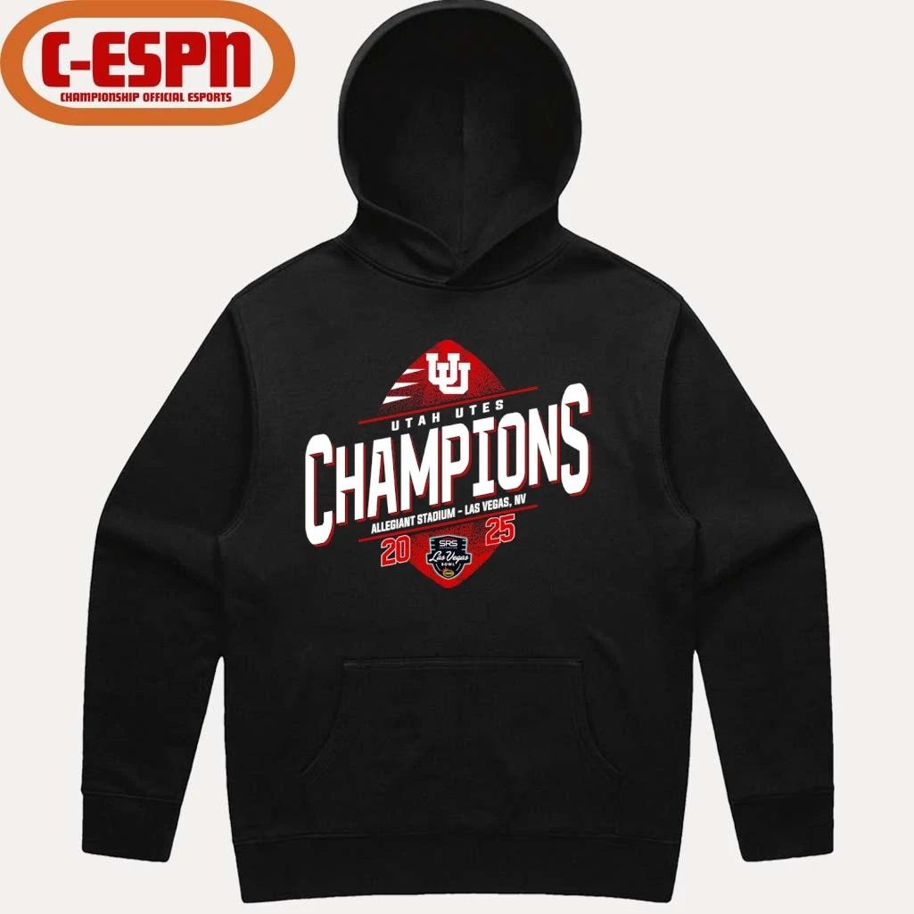 Utah Utes SRS Distribution Las Vegas Bowl Champions T-shirt