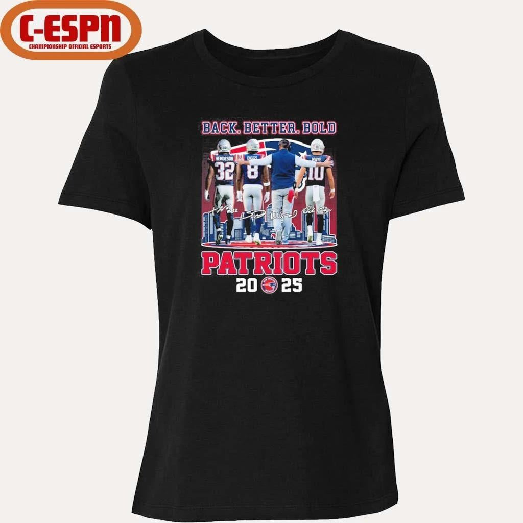 Back Better Bold NE Patriots 2025 2025 AFC East Champions Shirt