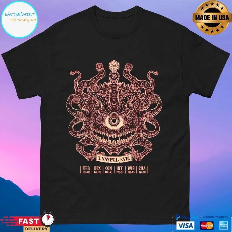 The Beholder Lawful Evil T-shirts
