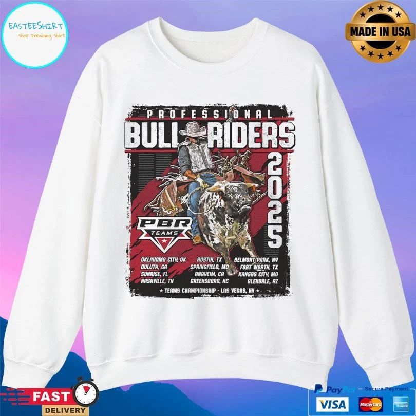 Professional Bull Riders 2025 Team Series Routing T-shirts