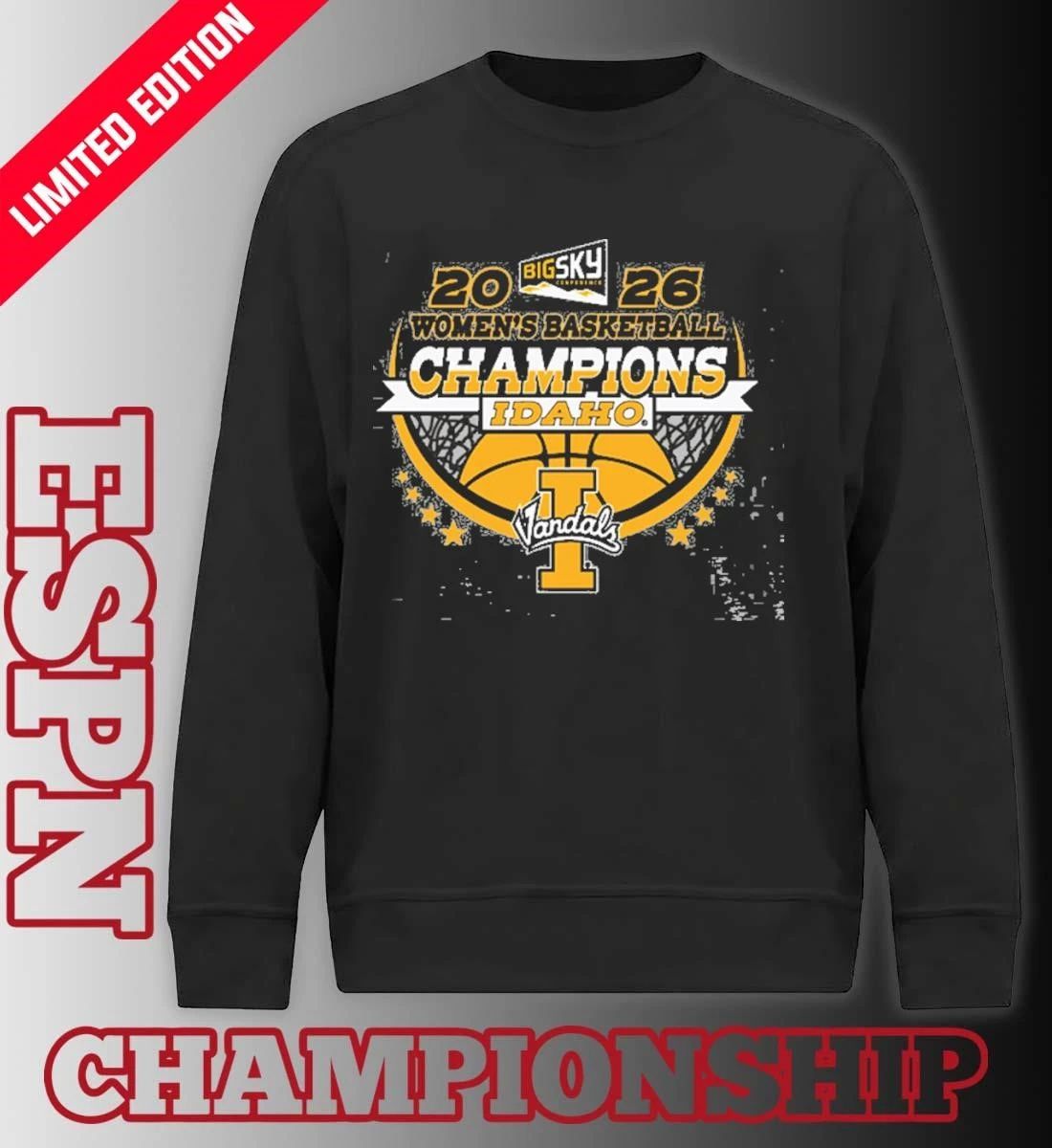 Idaho Vandals 2026 Big Sky Women’s Basketball Champions Shirt