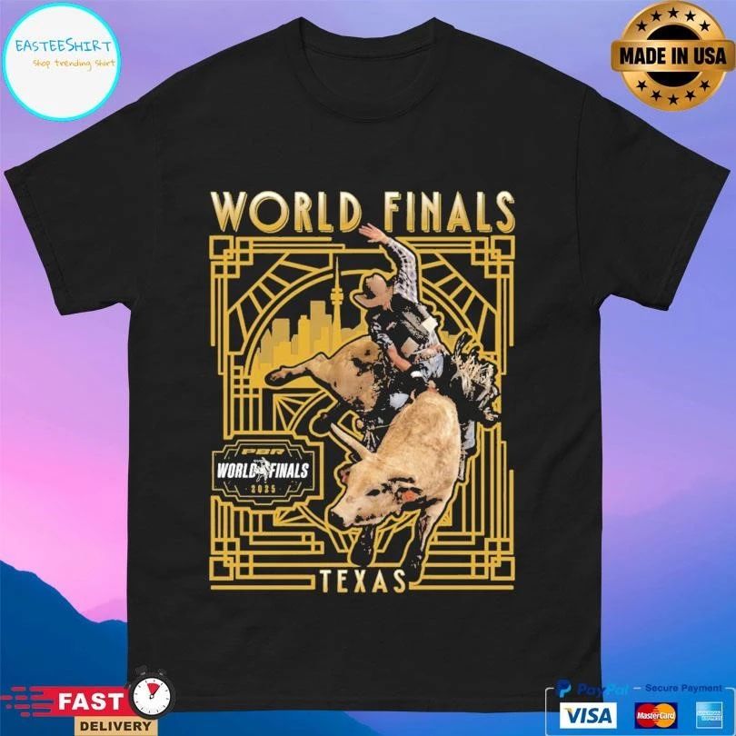 PBR World Finals 2025 Art Deco Bull Rider Texas T-shirts