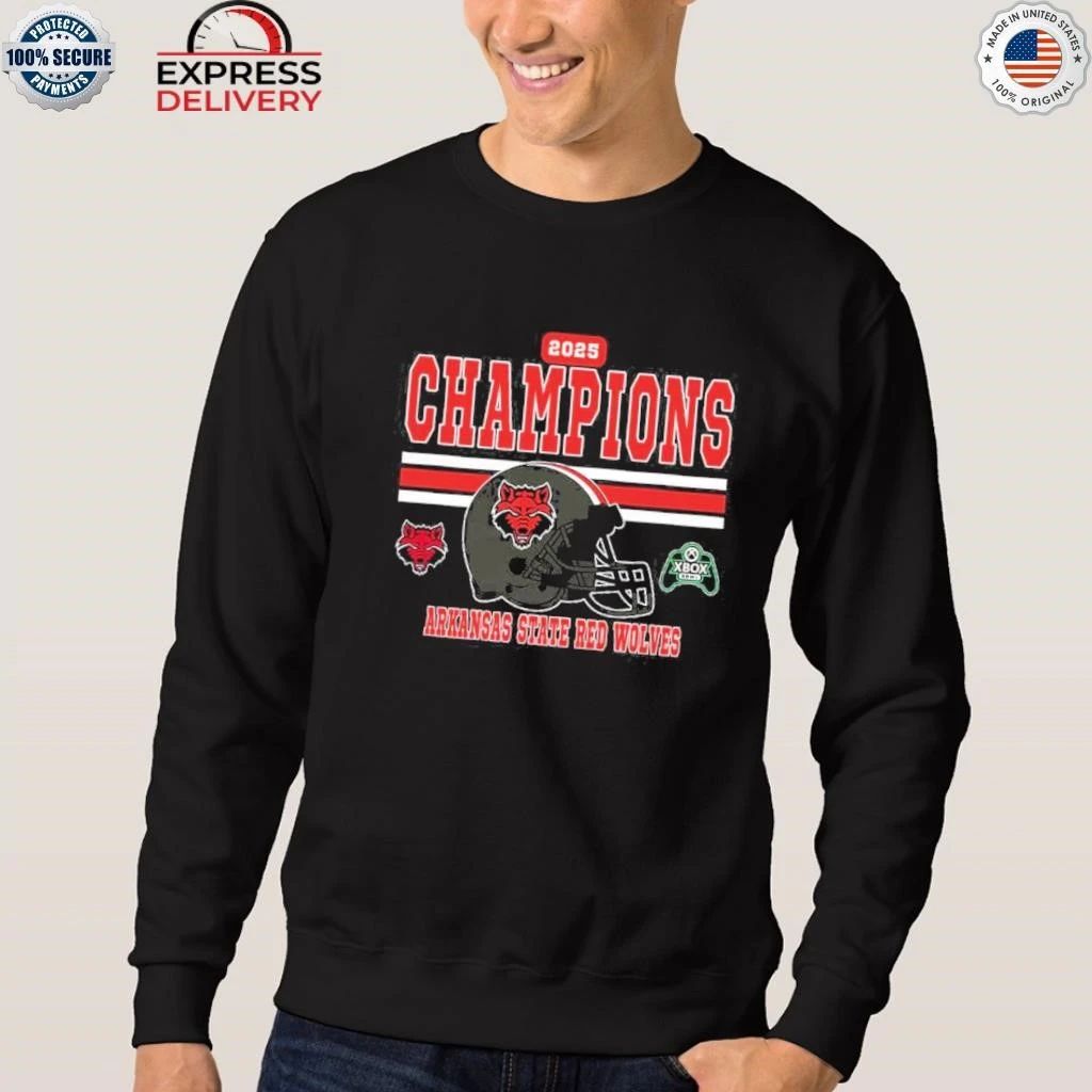 Champions Arkansas State Red Wolves Football 2025 Xbox Bowl Champions Shirt